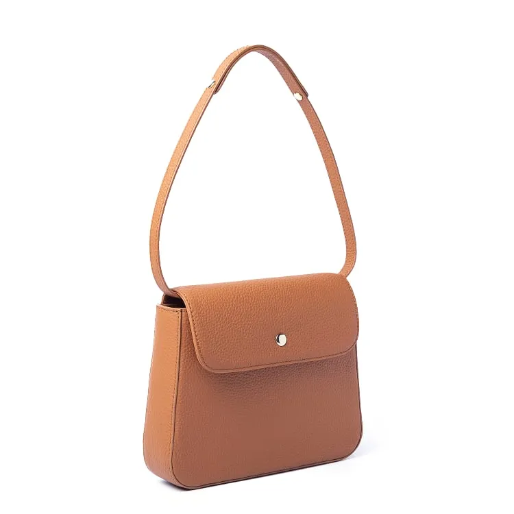Brown Top Grain Cow Leather Underarm Bag | Handbag | Shoulder Bag