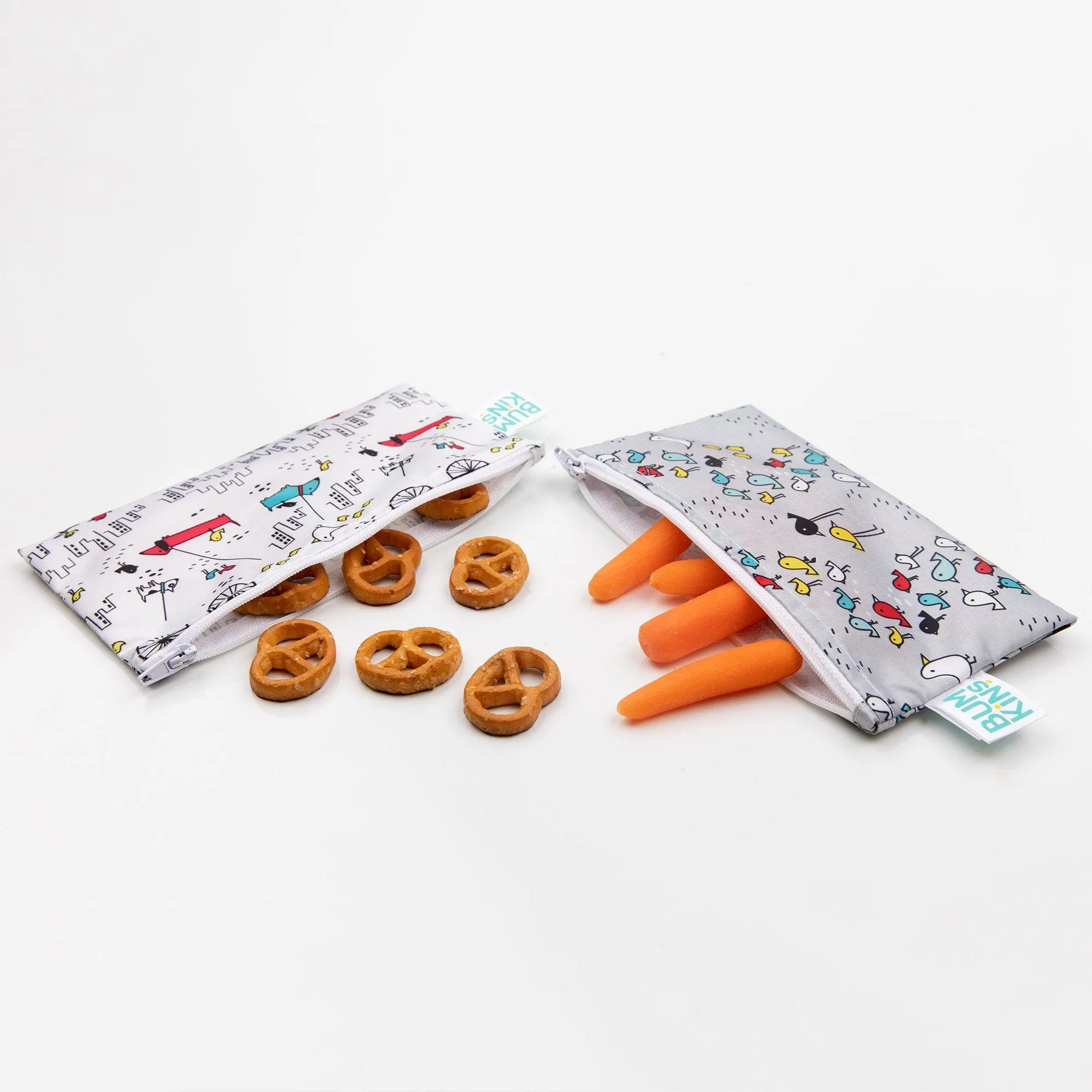 Bumkins Reusable Small Snack Bag, Set of 2