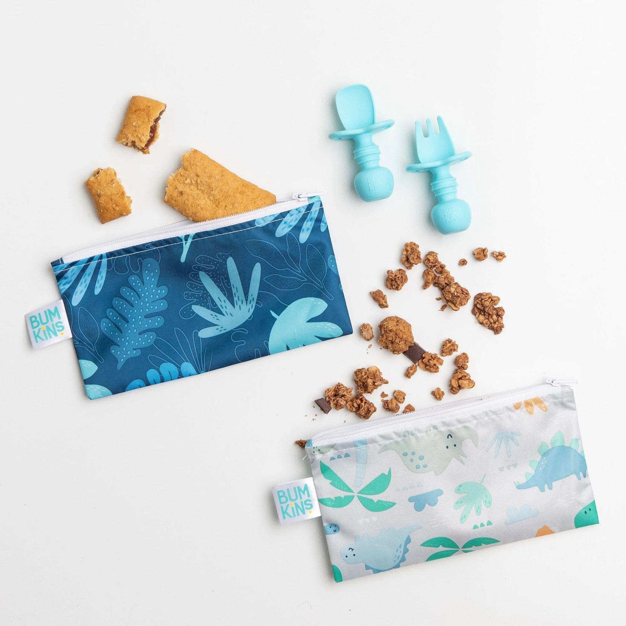 Bumkins Reusable Small Snack Bag, Set of 2