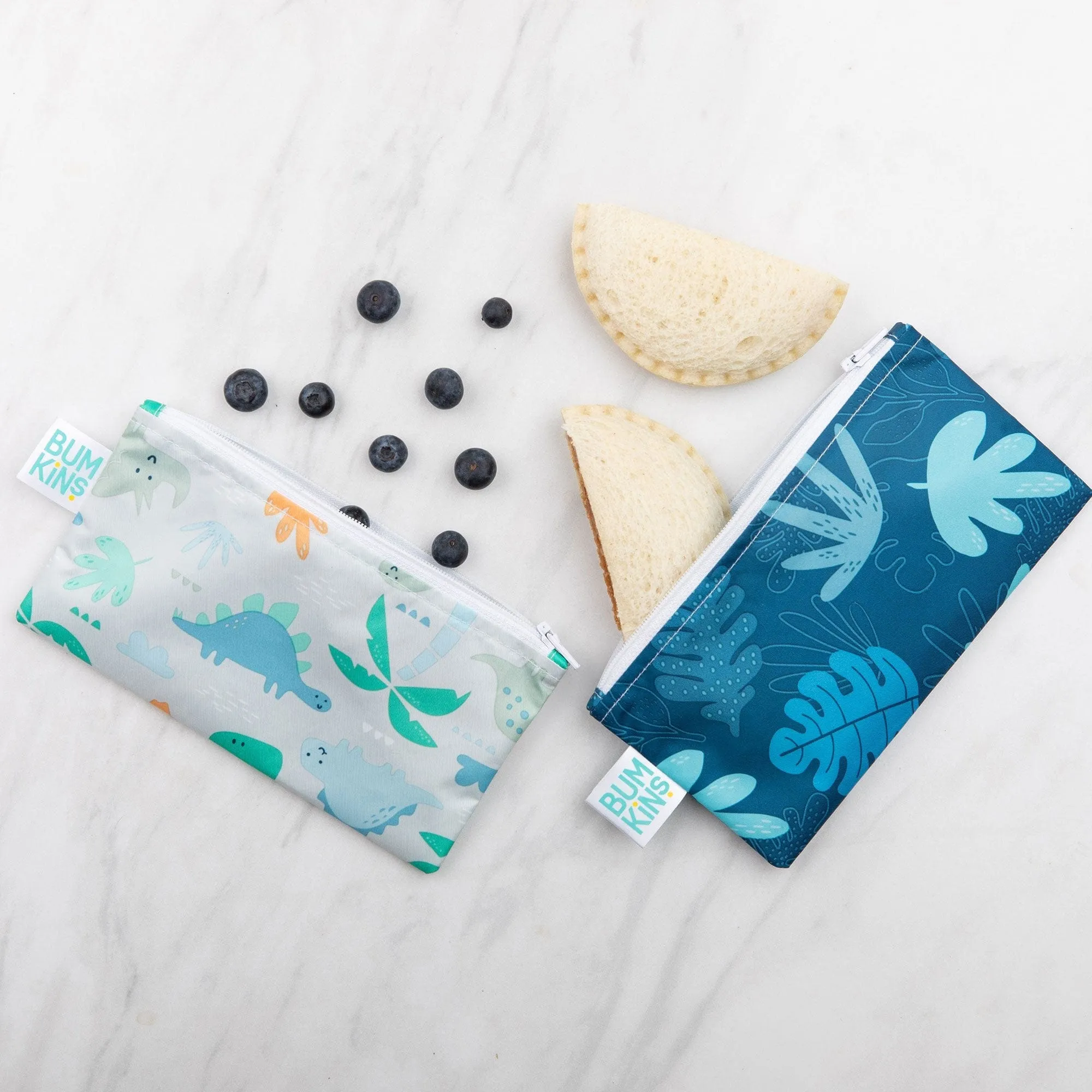 Bumkins Reusable Small Snack Bag, Set of 2