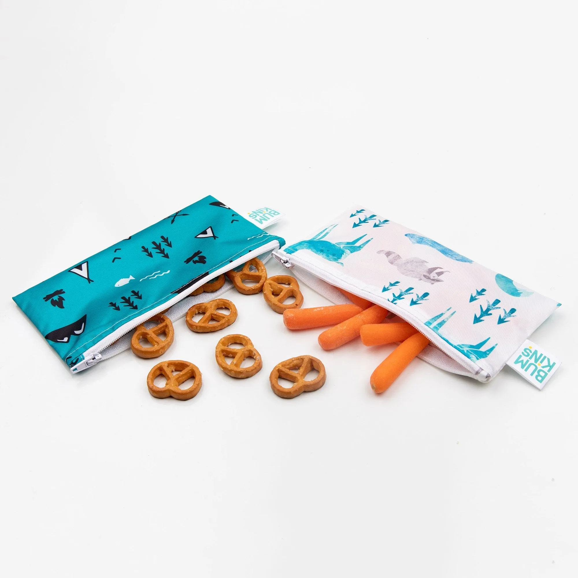 Bumkins Reusable Small Snack Bag, Set of 2