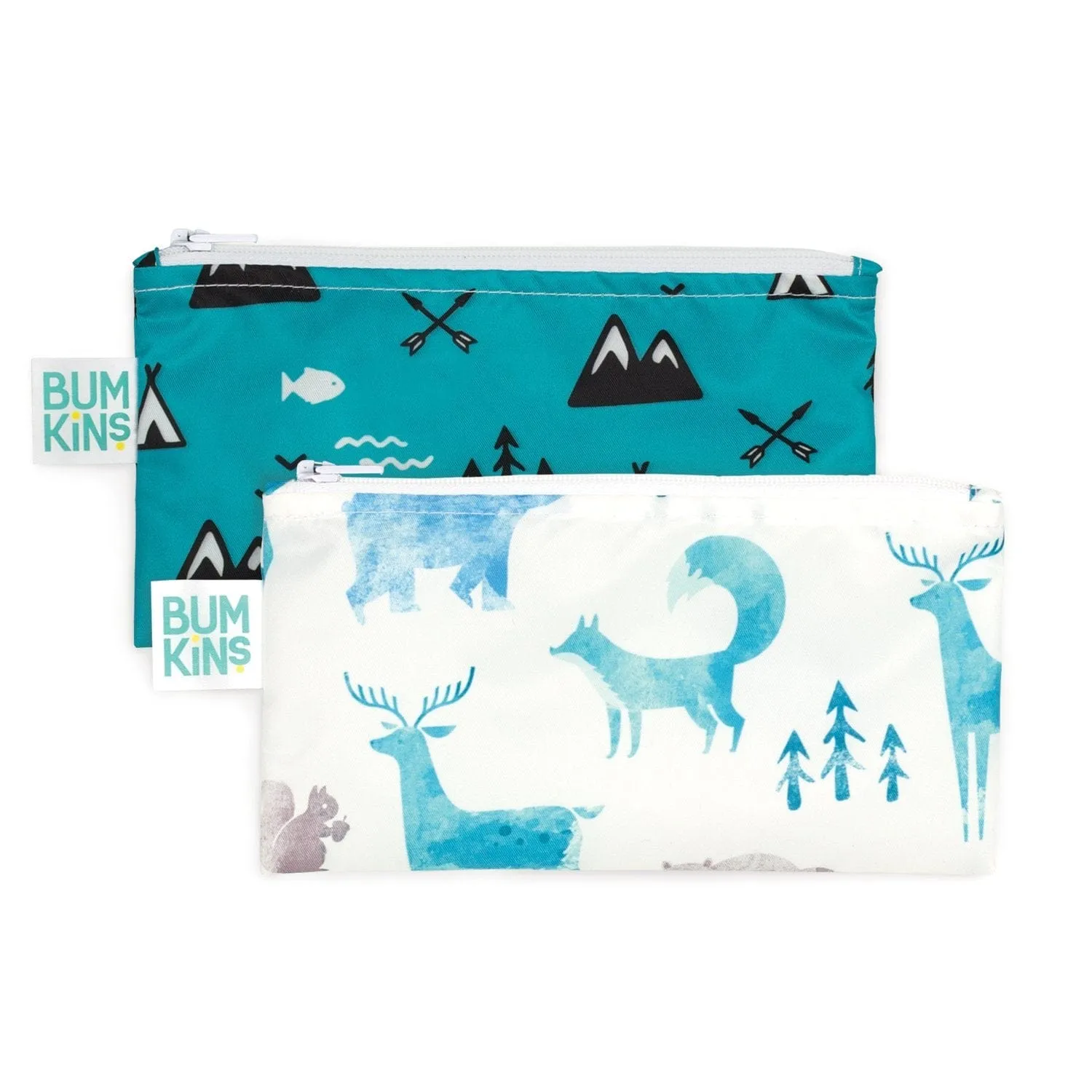 Bumkins Reusable Small Snack Bag, Set of 2