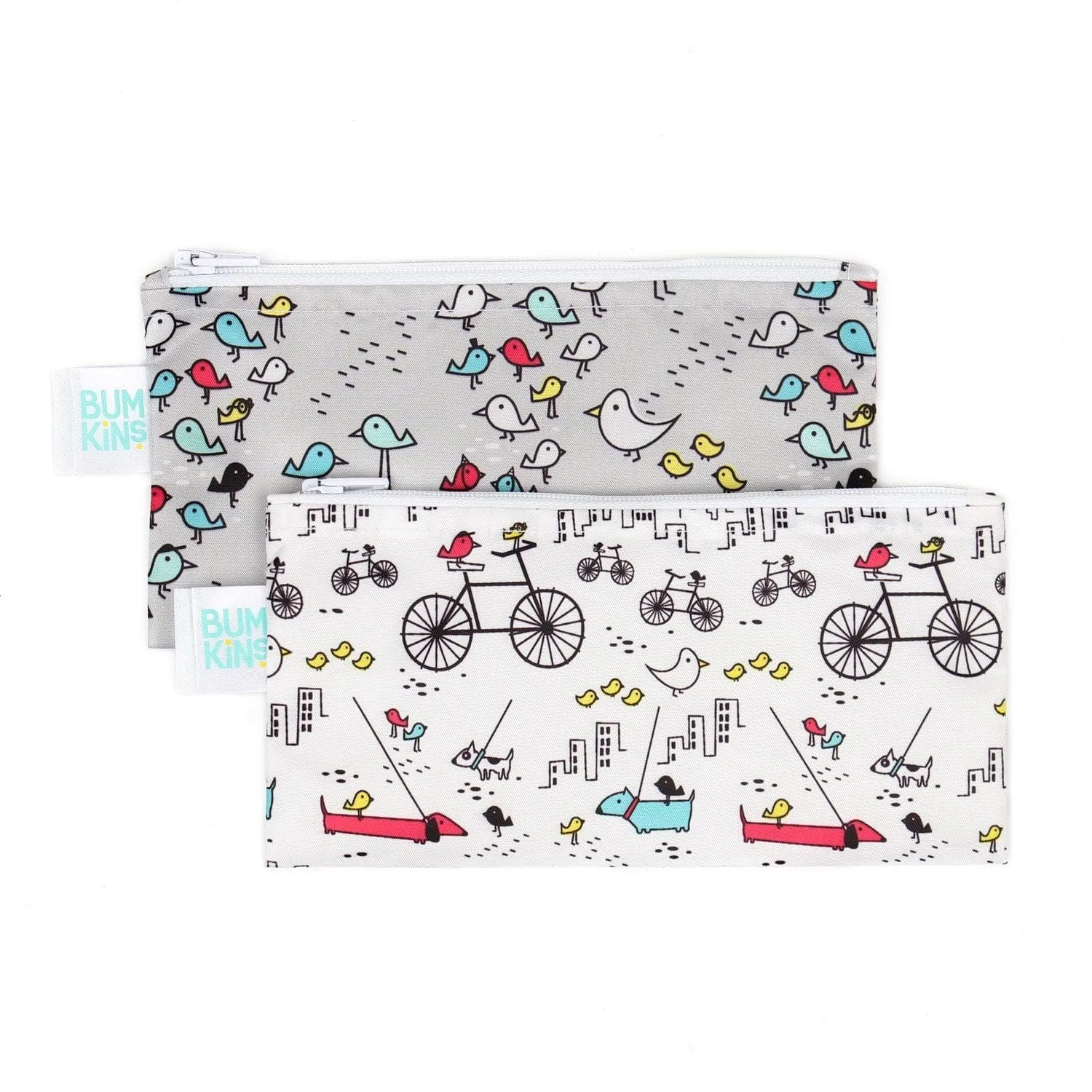 Bumkins Reusable Small Snack Bag, Set of 2