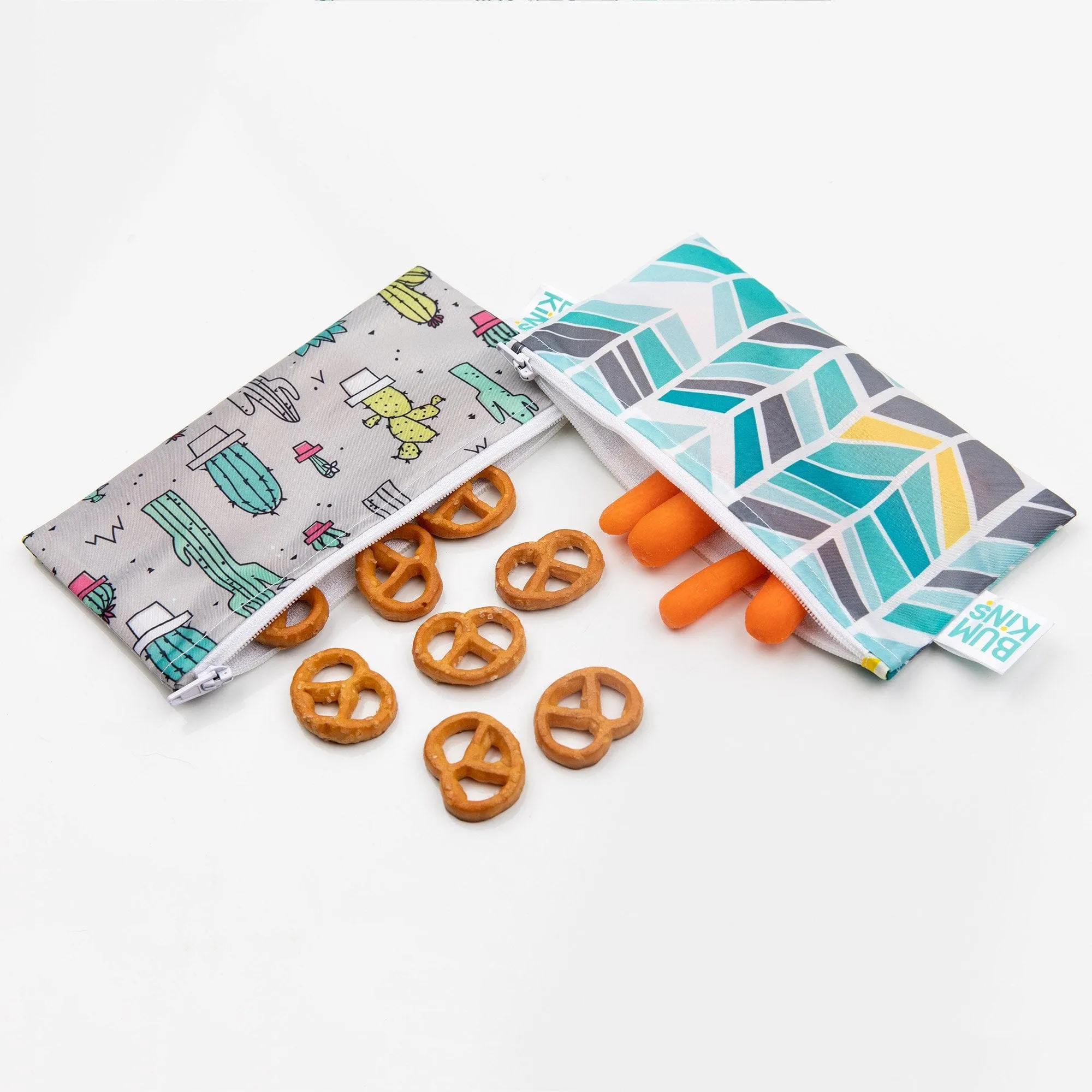 Bumkins Reusable Small Snack Bag, Set of 2