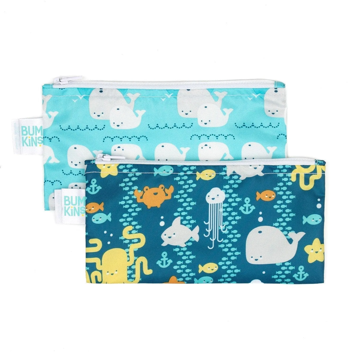 Bumkins Reusable Small Snack Bag, Set of 2
