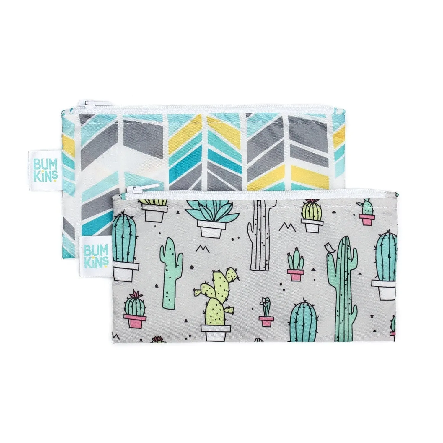 Bumkins Reusable Small Snack Bag, Set of 2