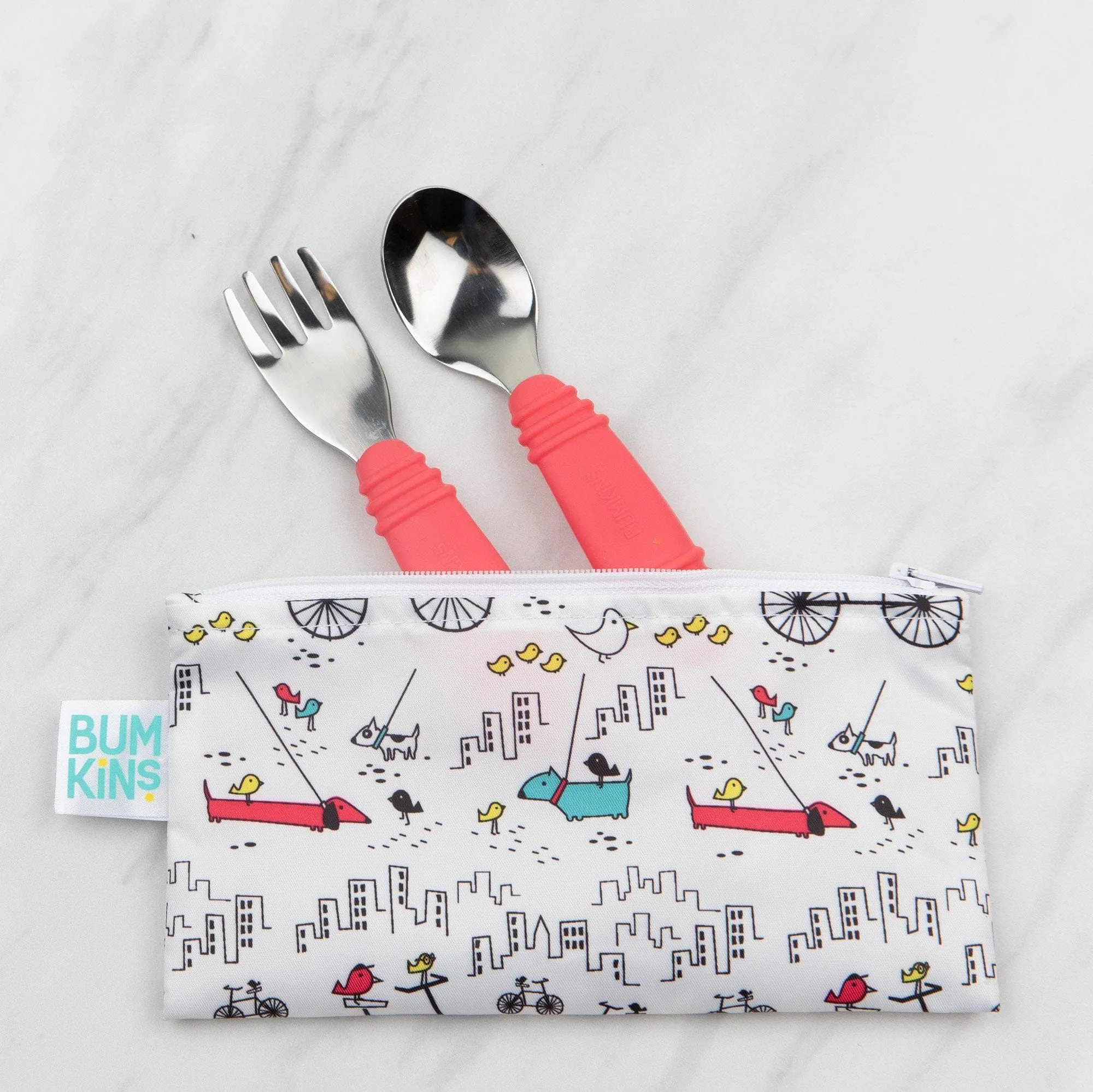 Bumkins Reusable Small Snack Bag, Set of 2