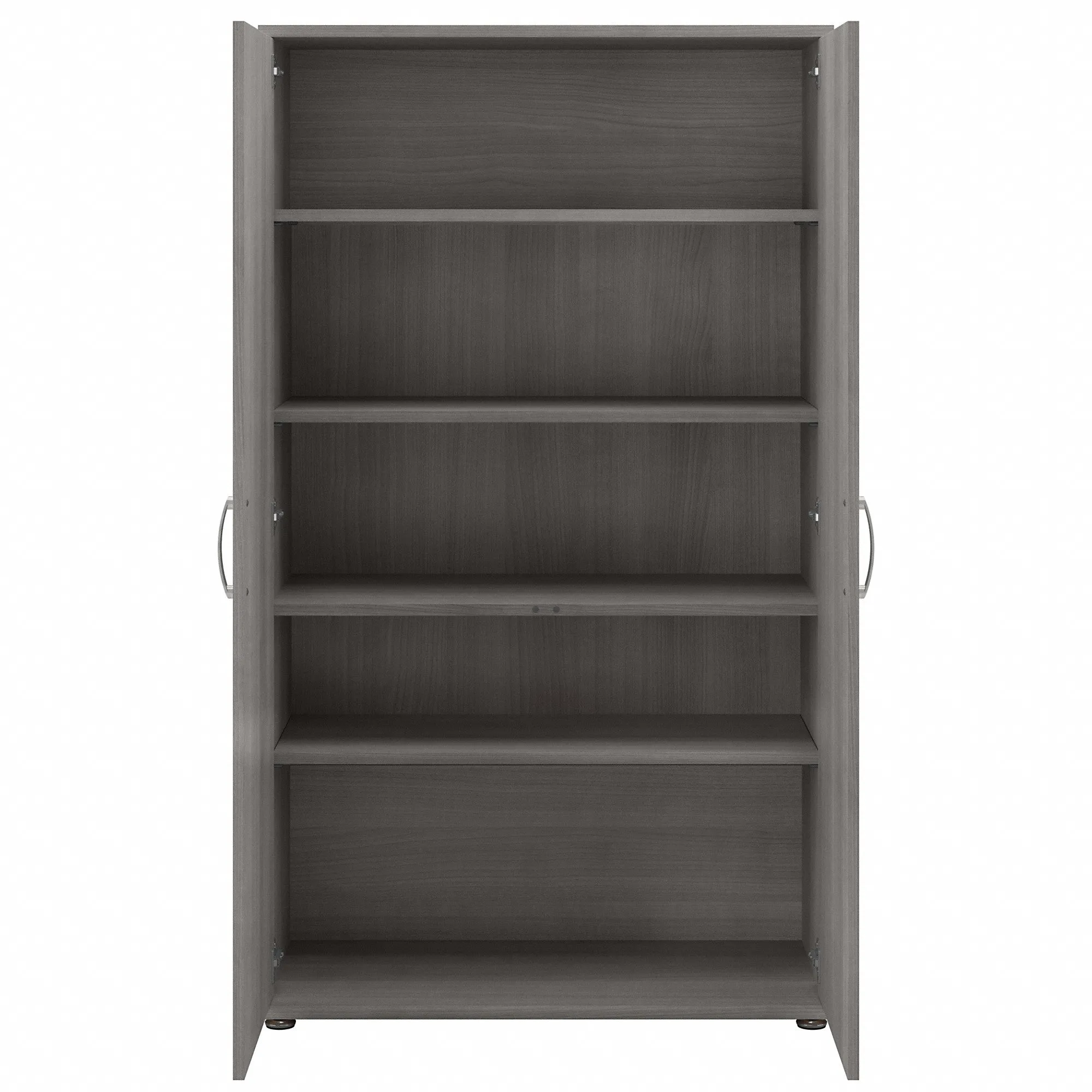 Bush Business Furniture Universal 92W 5 Piece Modular Storage Set with Floor and Wall Cabinets
