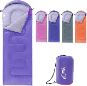 Camping Sleeping Bag 3 Seasons Lightweight &Waterproof with Compression Sack Camping Sleeping Bag Indoor & Outdoor for Adults & Kids