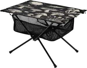 Camping Table Lightweight Portable Folding Table with Mesh Storage Net Mushroom Celestial Ideal for Camping Hiking Beach Picnic Travel Backyard