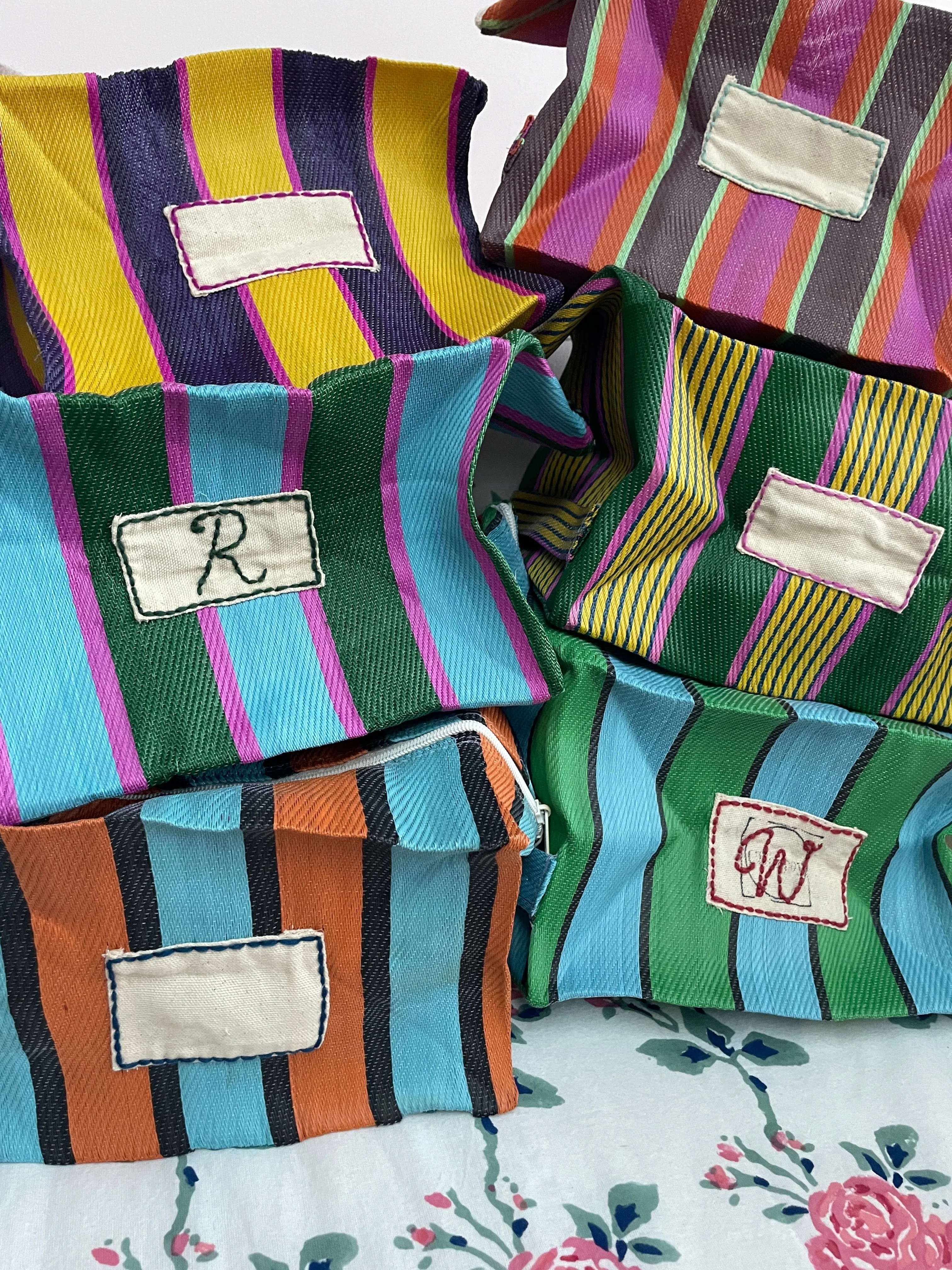 Candy Stripe Travel Wash Bag
