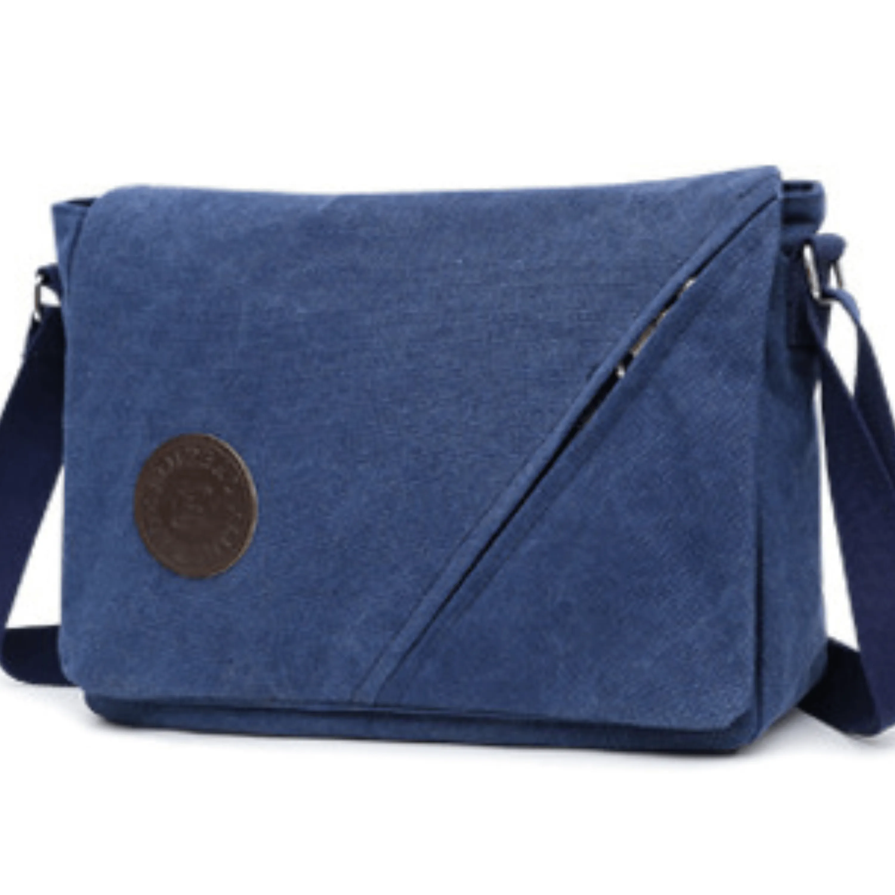 Canvas Messenger Bag and Satchel with Front Flap Zipper