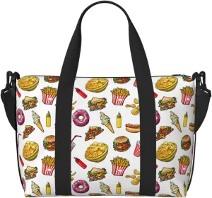 Carry On Duffle Bags Overnight Weekender Bags for Women, Cute Food Ketchup Potato Chips Personal Item Travel Bag, Travel Essentials Sport Gym Bag for Men Women