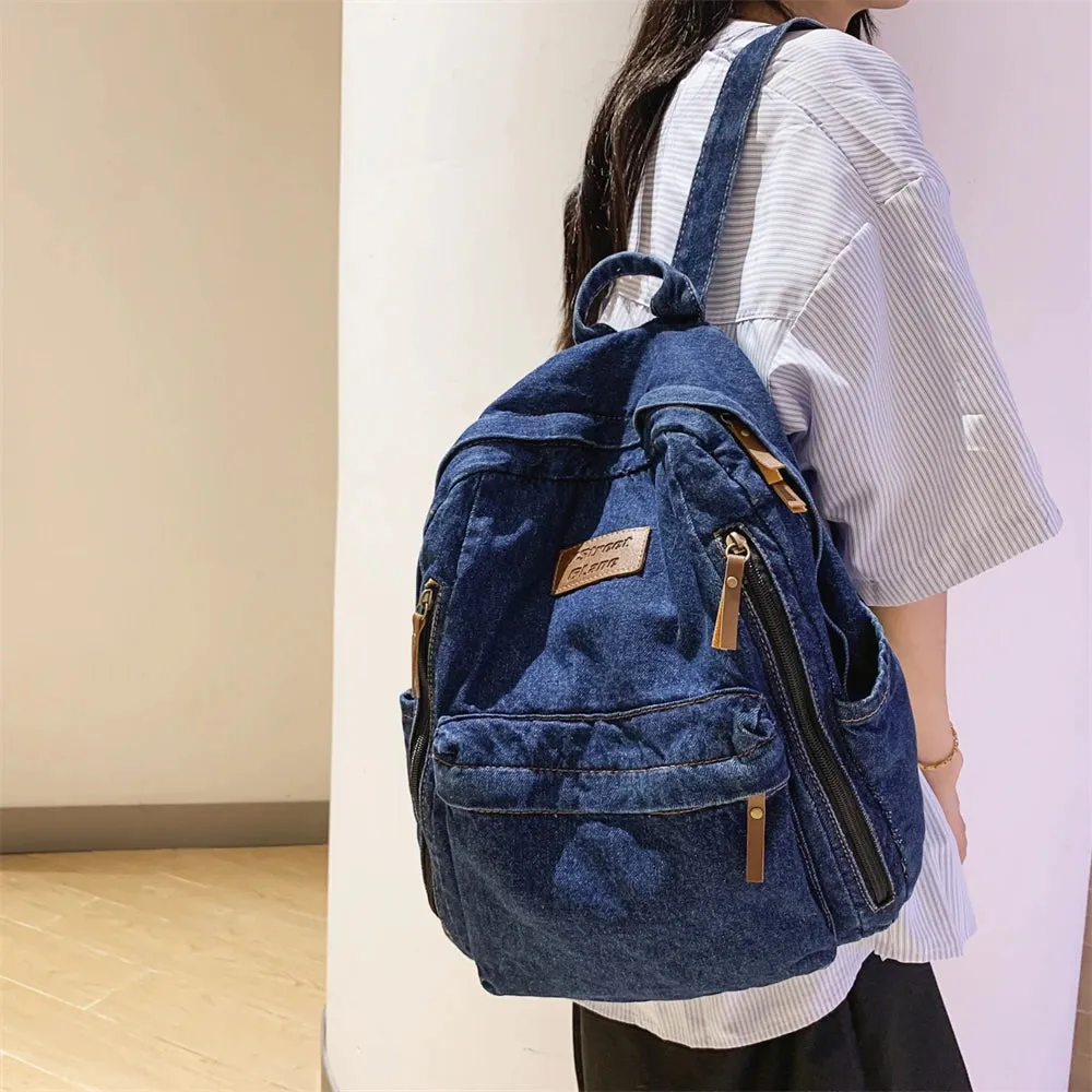 Casual Denim Backpack
