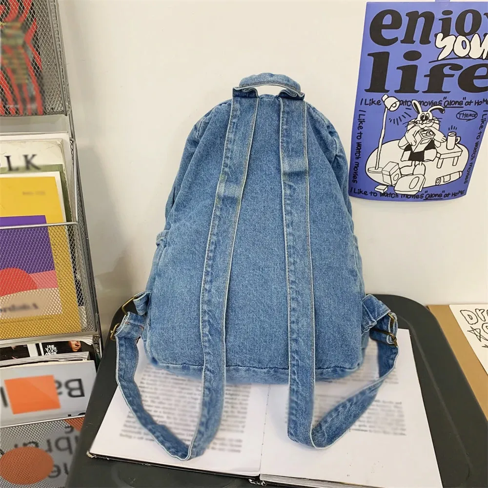 Casual Denim Backpack