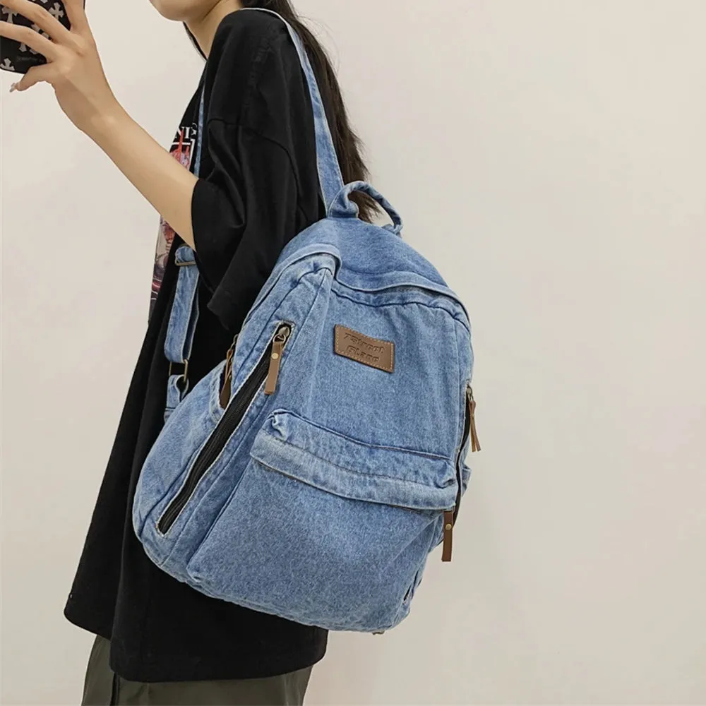Casual Denim Backpack