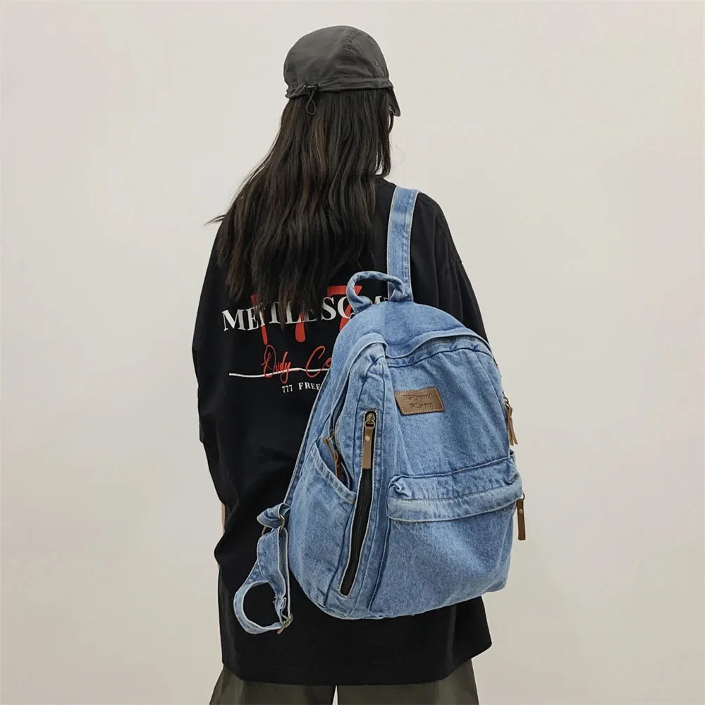 Casual Denim Backpack