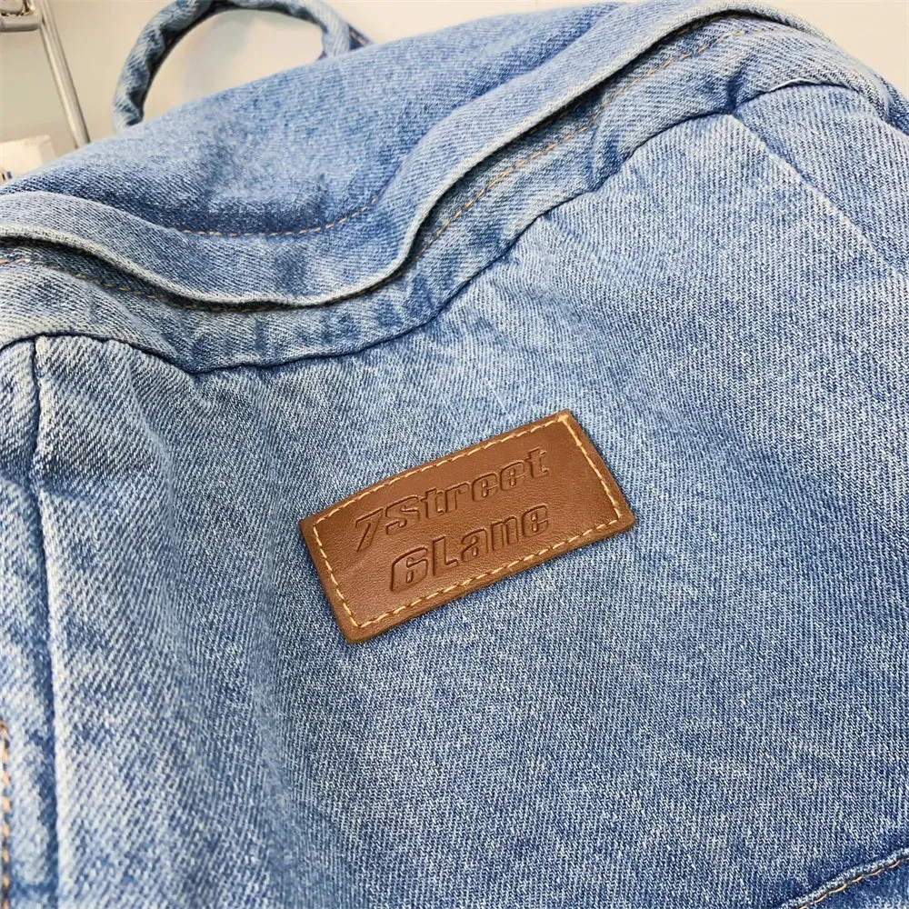 Casual Denim Backpack