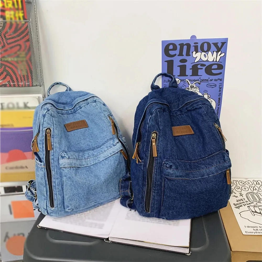 Casual Denim Backpack