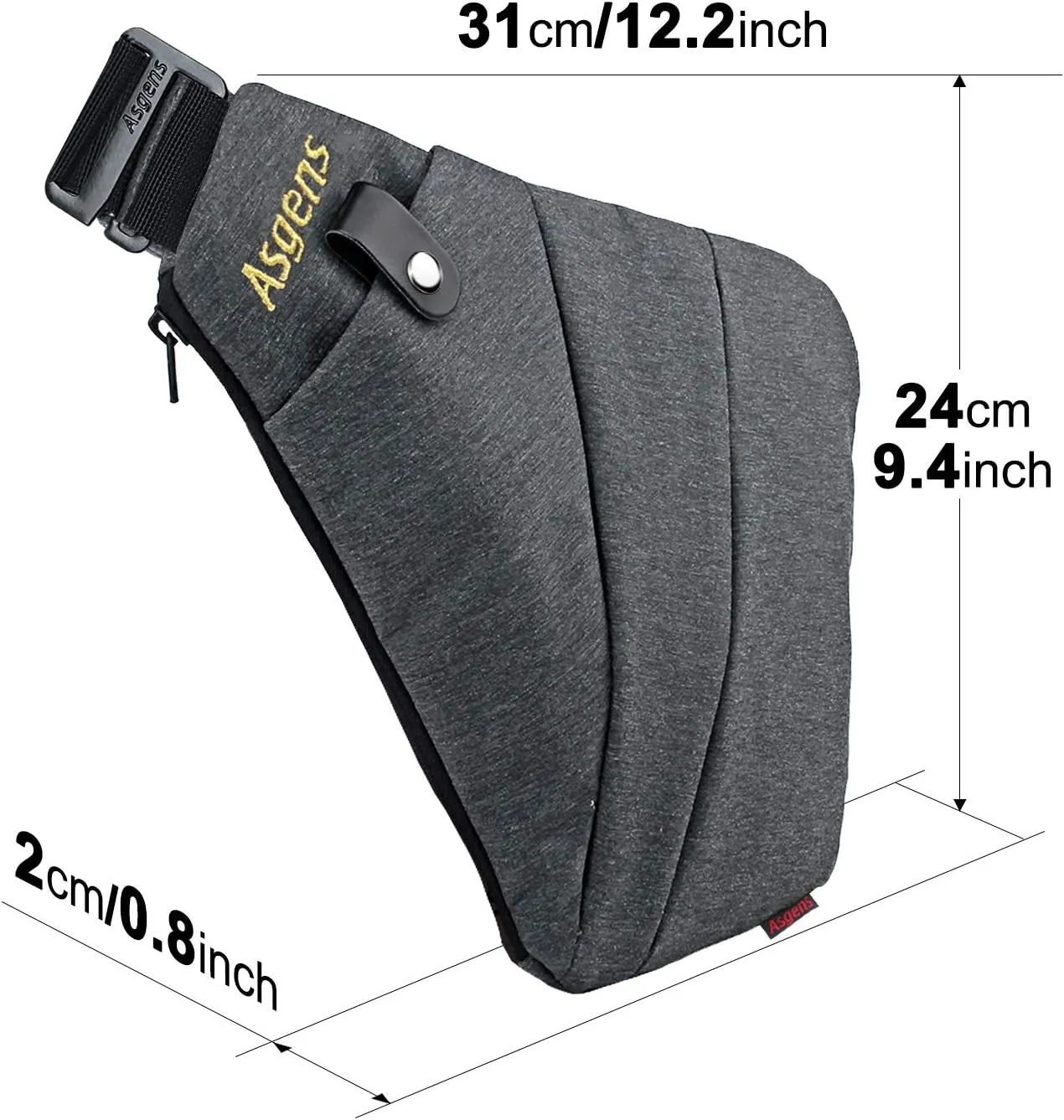 CCW Sling Bag Multi-Purpose Anti-Thief Conceal Carry Bag Personal Pocket Bag for Men and Women Range, Travel, Outdoor