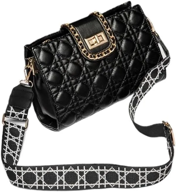 Chain Crossbody Bags Purses for Women Trendy,Lingge bag lock buckle shoulder crossbody bag BagsSatchel Handbags,Shoulder Bag