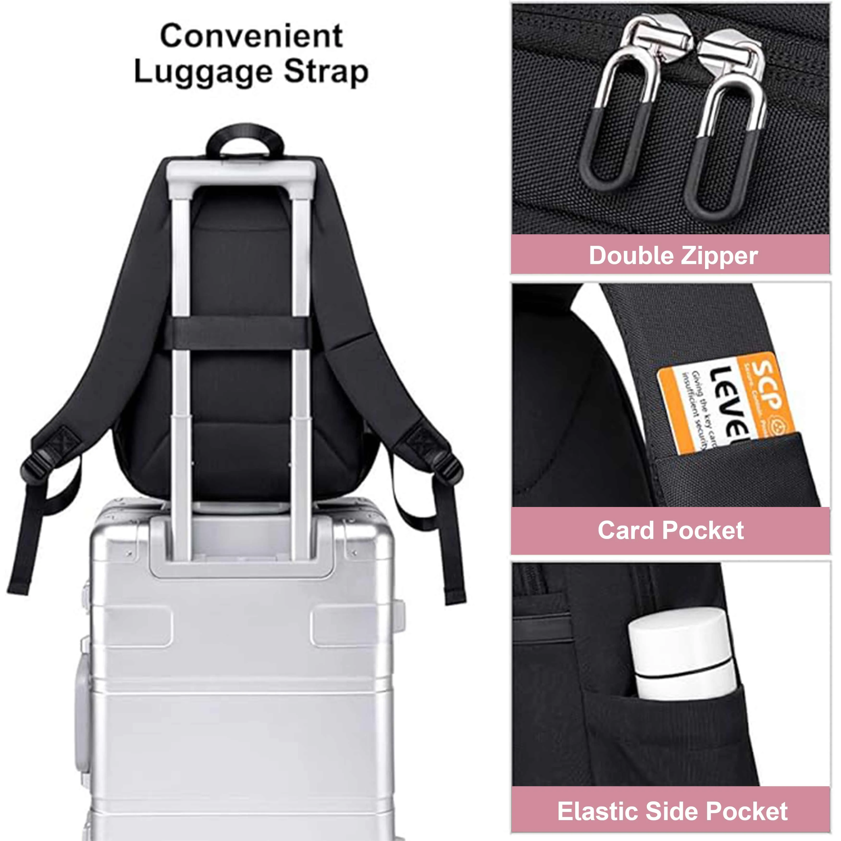 Chantria Durable Premium Laptop Backpack Water-Resistant Multifunctional Anti-Theft Daypack for Casual/Travel/School/College, CB00648