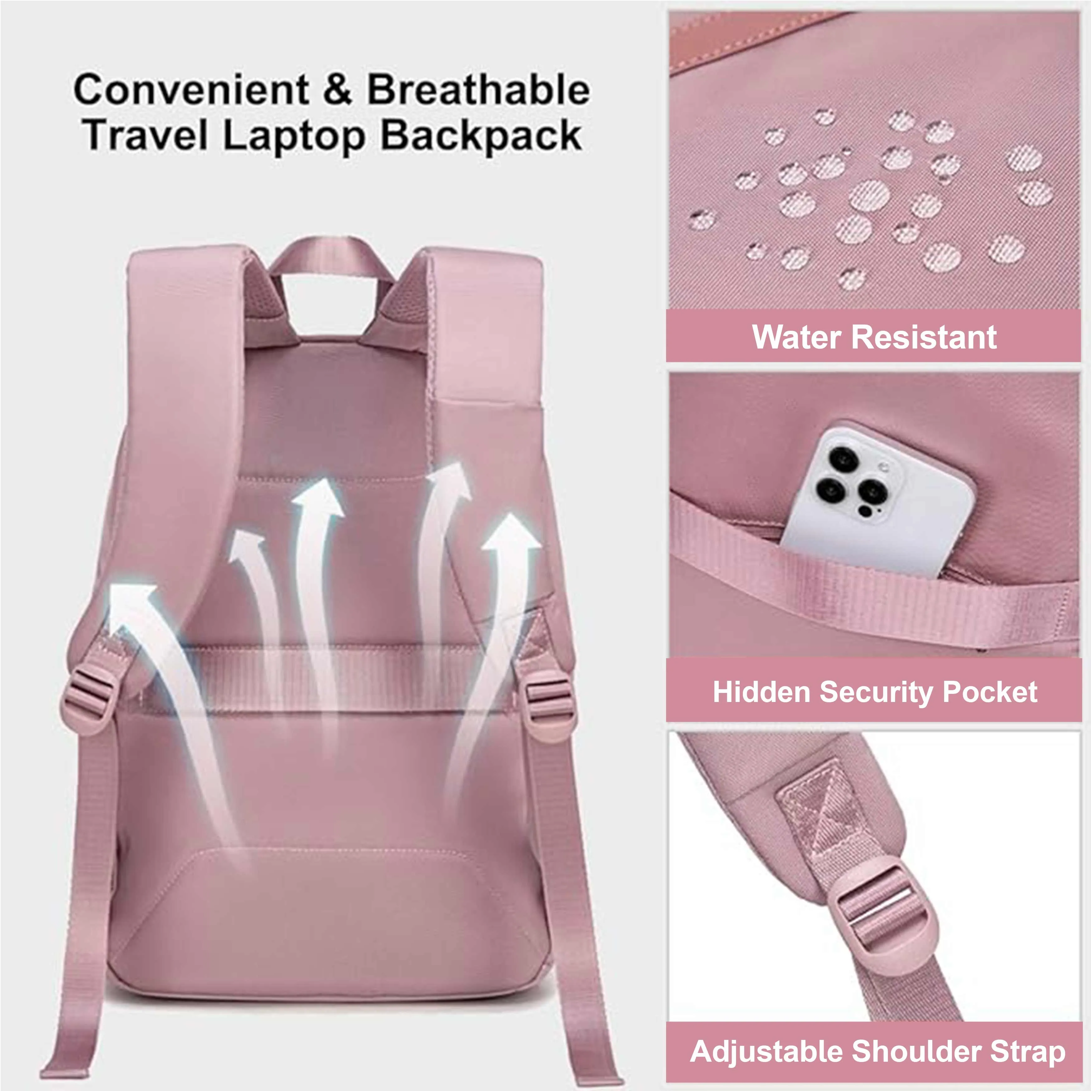 Chantria Durable Premium Laptop Backpack Water-Resistant Multifunctional Anti-Theft Daypack for Casual/Travel/School/College, CB00648