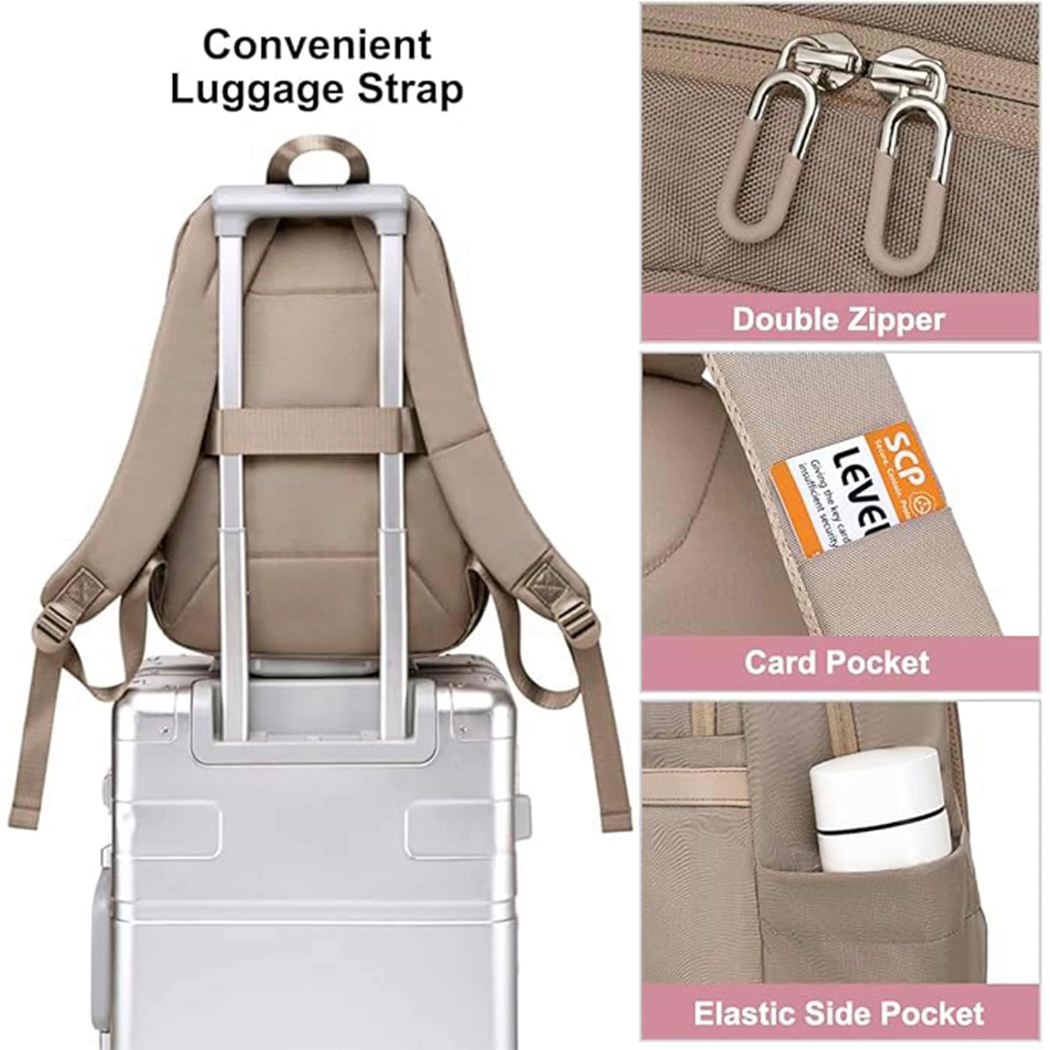 Chantria Durable Premium Laptop Backpack Water-Resistant Multifunctional Anti-Theft Daypack for Casual/Travel/School/College, CB00648