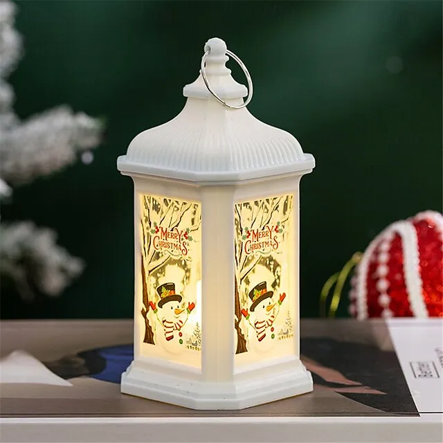 Christmas Decorative LED Candles, Wind Lights, Hanging Lights and Handheld Retro Night Lights for Window Decorations, Button Battery Powered 1PC