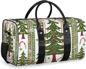 Christmas Holidays Travel Duffle Bag for Women Men Gym Duffel Foldable Bag Waterproof Weekender Pine Tree Duffle Tote