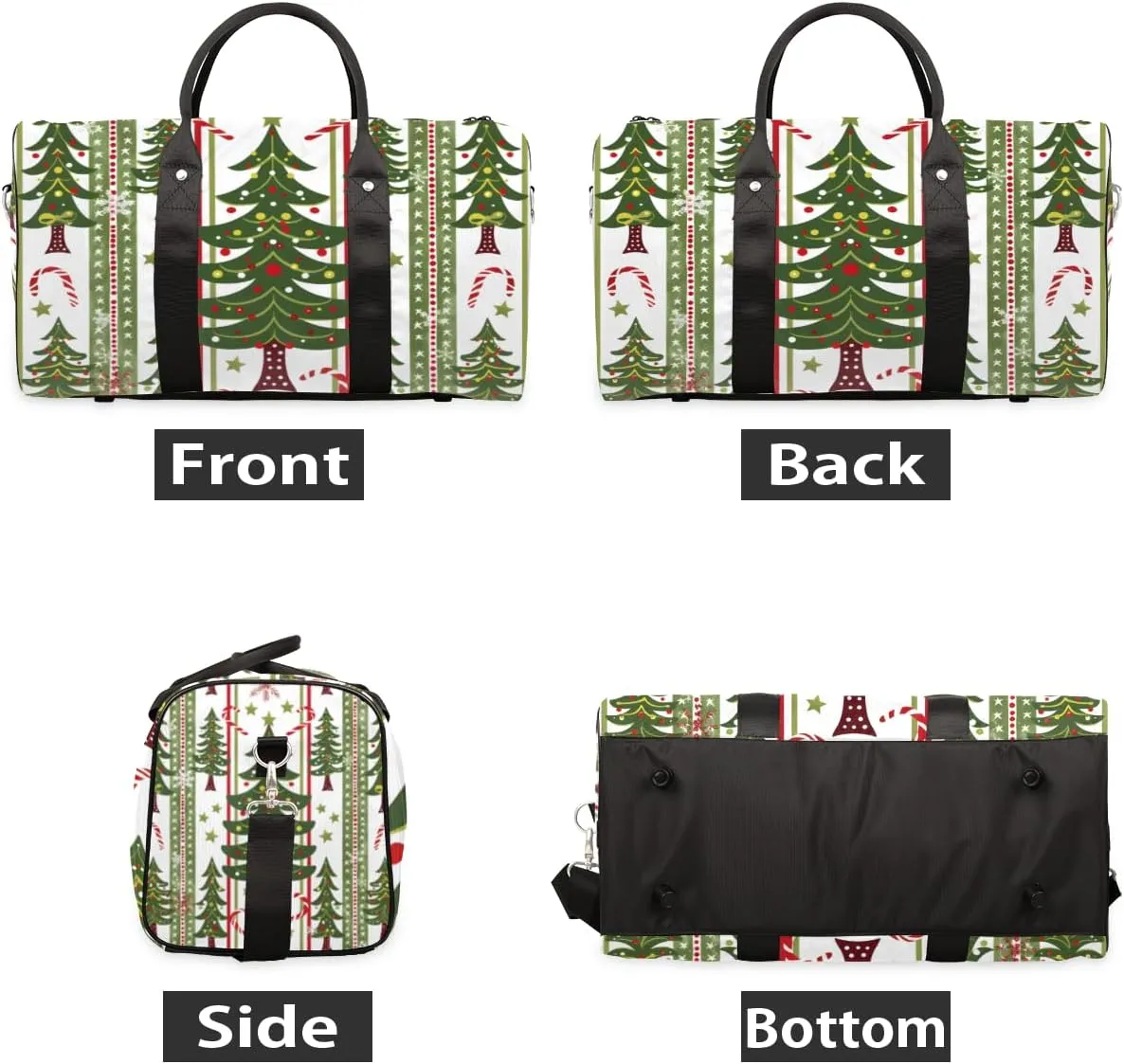 Christmas Holidays Travel Duffle Bag for Women Men Gym Duffel Foldable Bag Waterproof Weekender Pine Tree Duffle Tote