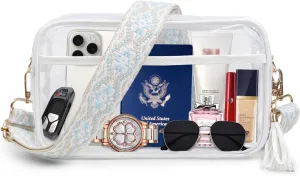 Clear Purses for Women - Crossbody Small Bag, Stadium Approved, Sport Concerts