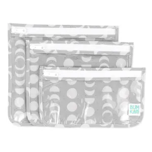 Clear Travel Bag 3 Pack: Lunar Phase