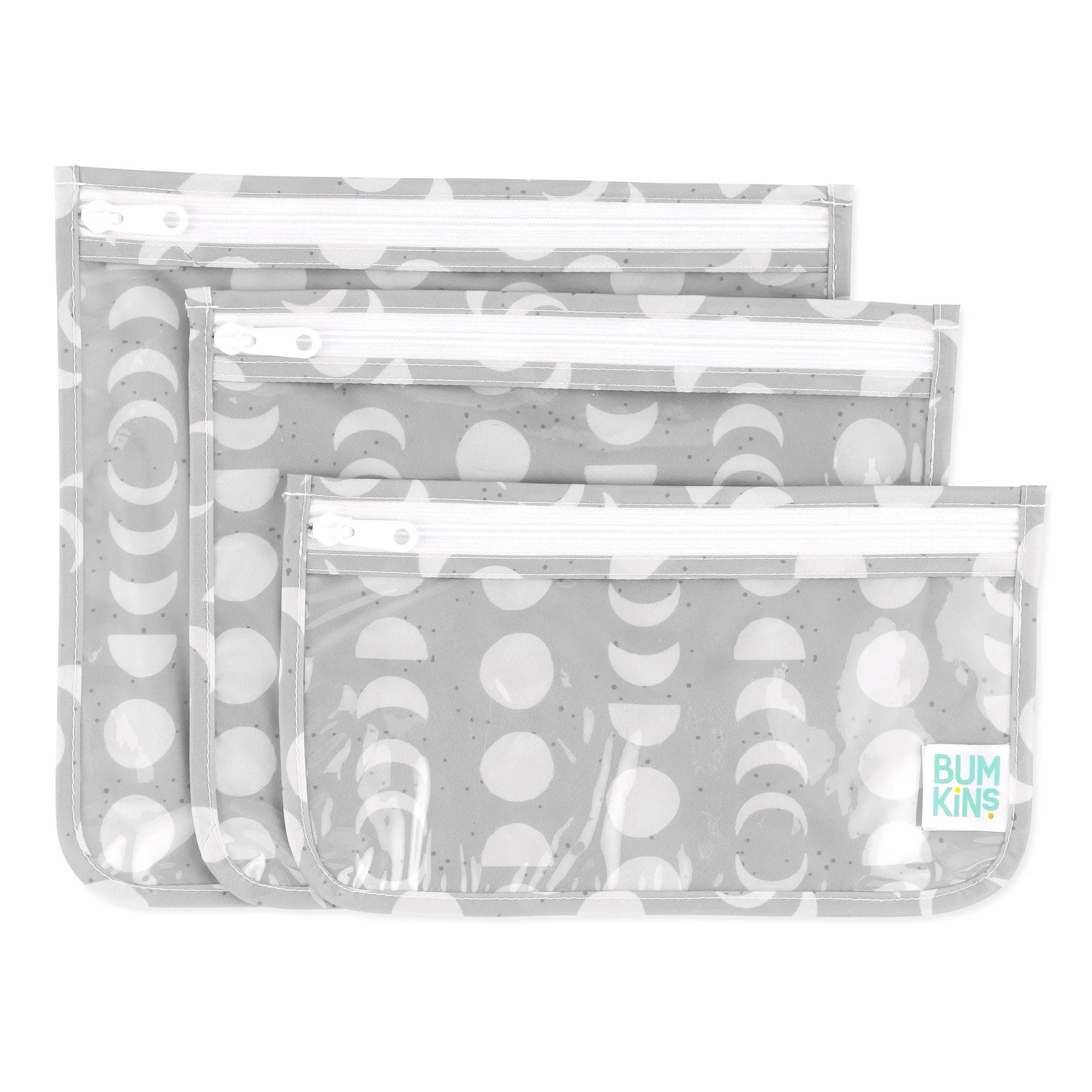 Clear Travel Bag 3 Pack: Lunar Phase