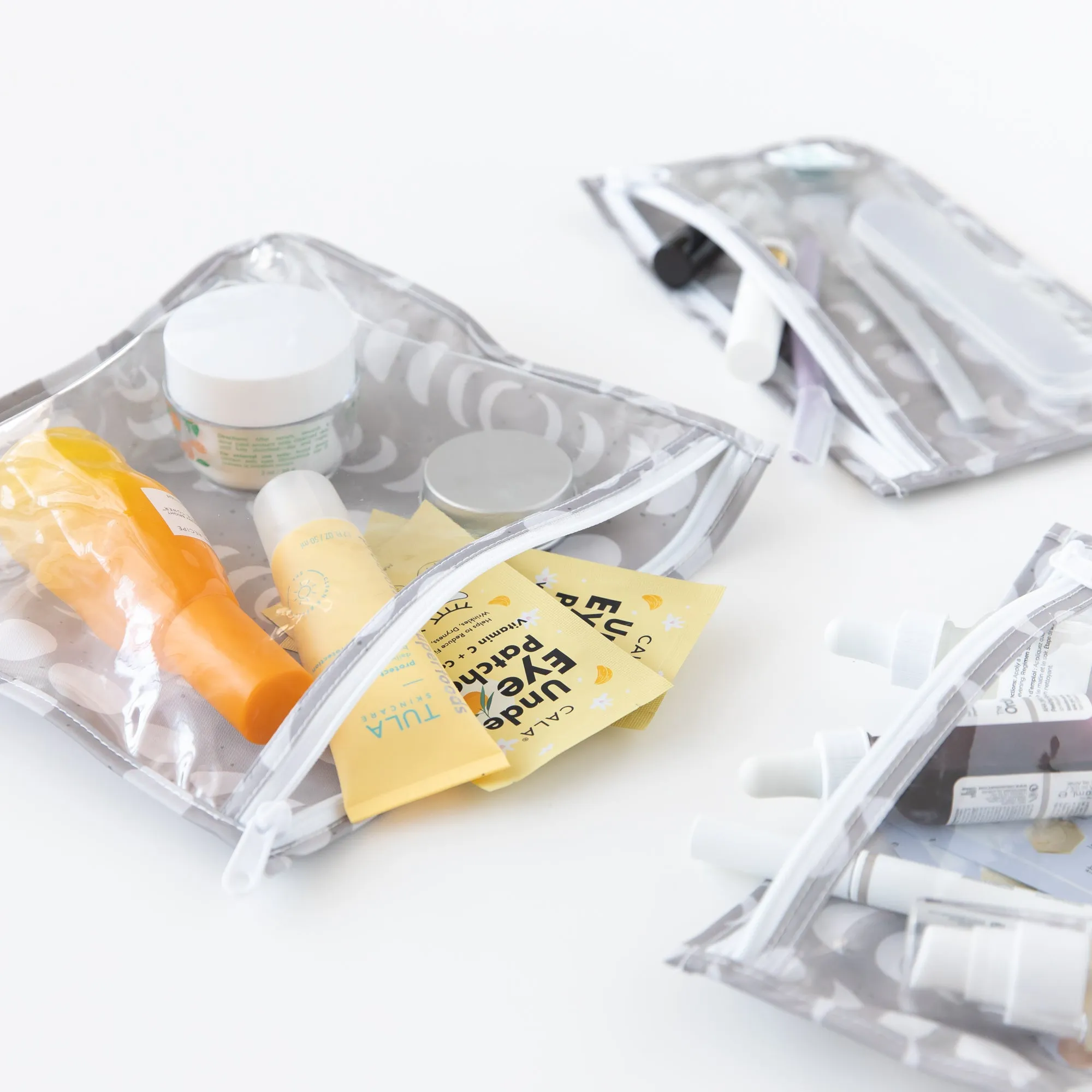Clear Travel Bag 3 Pack: Lunar Phase