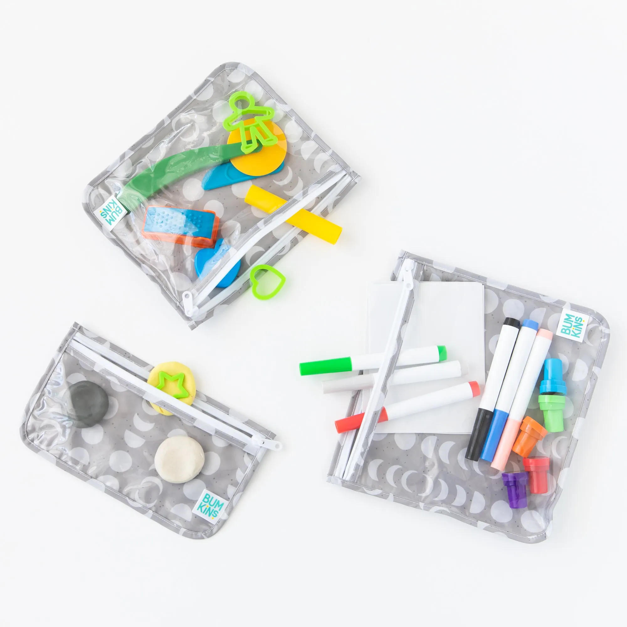Clear Travel Bag 3 Pack: Lunar Phase