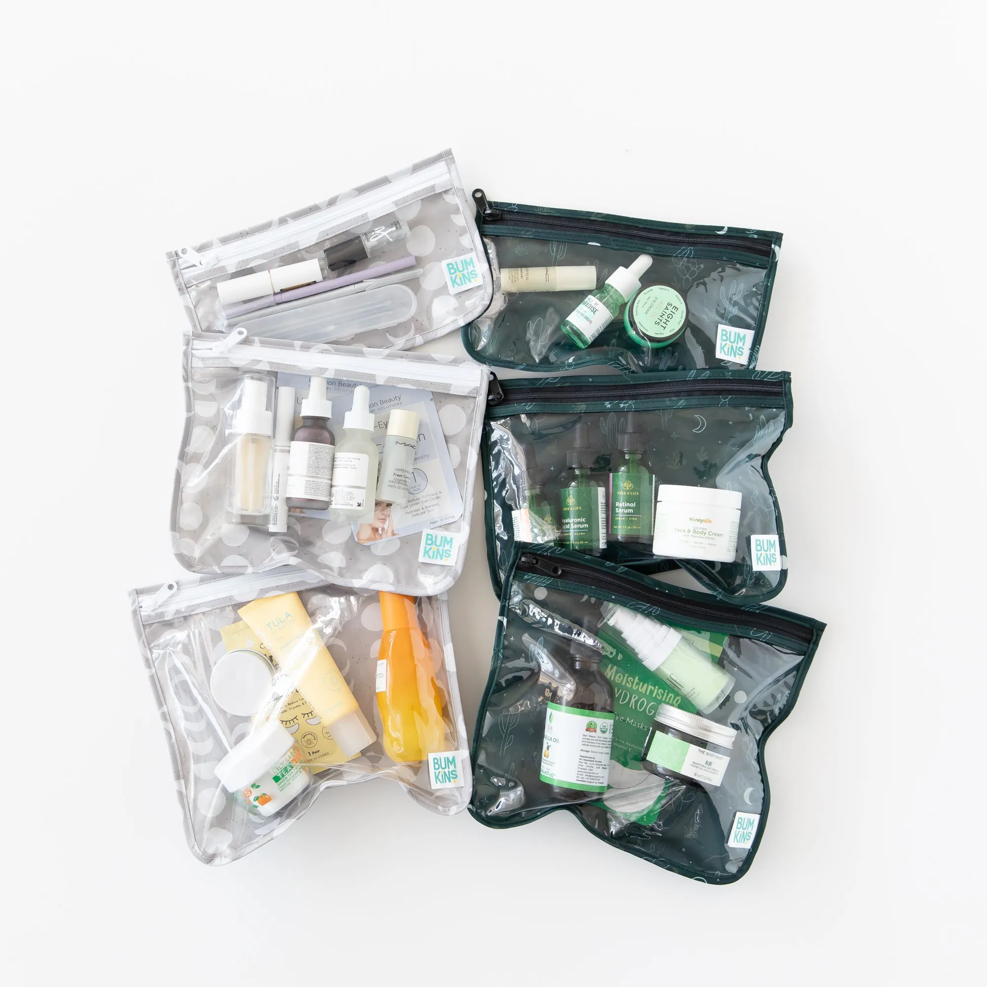 Clear Travel Bag 3 Pack: Lunar Phase