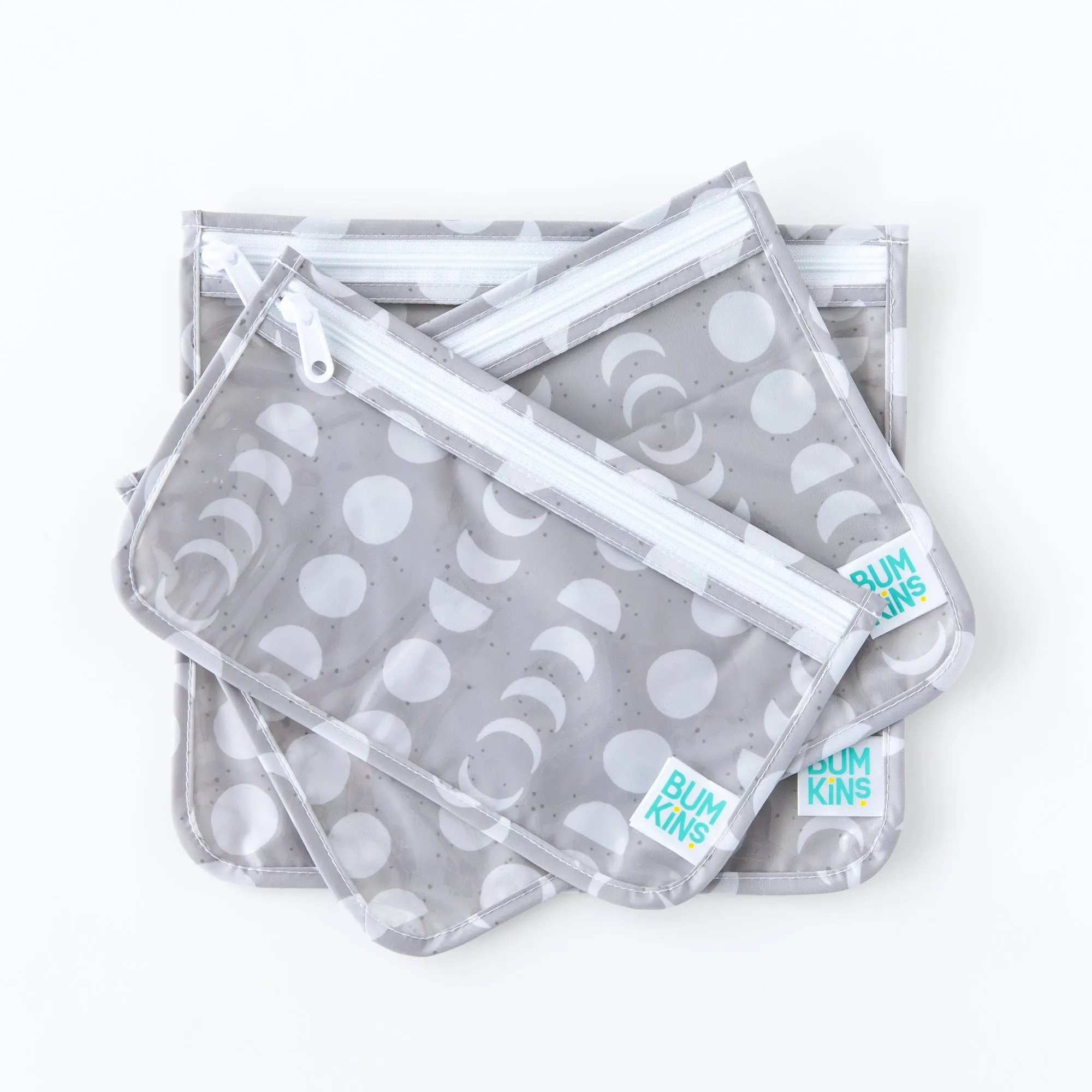 Clear Travel Bag 3 Pack: Lunar Phase