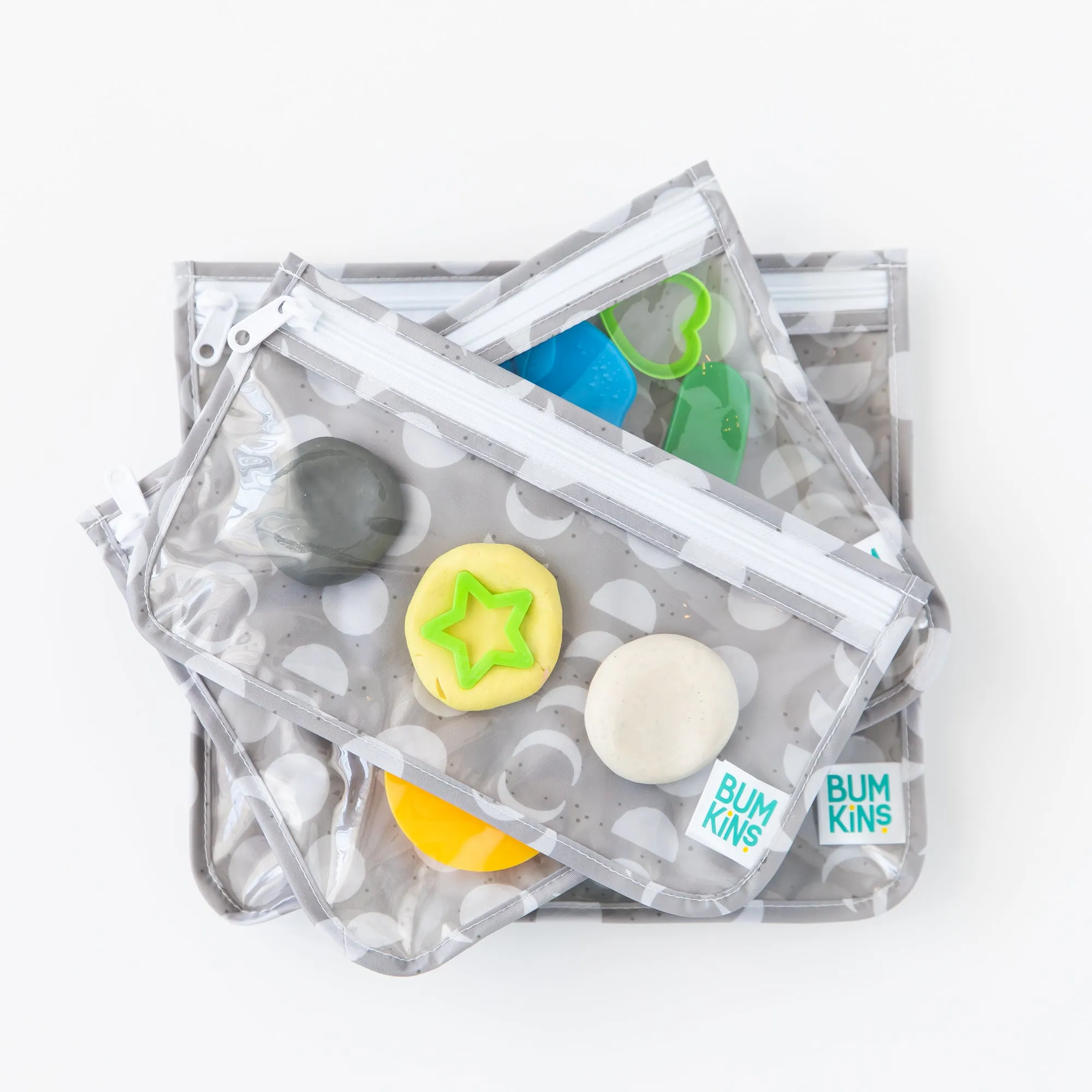 Clear Travel Bag 3 Pack: Lunar Phase