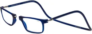 Clic Magnetic Reading Glasses for Men or Women, Computer Readers, Executive (M-XL, Dark Matte Blue, 1.50 Magnification)