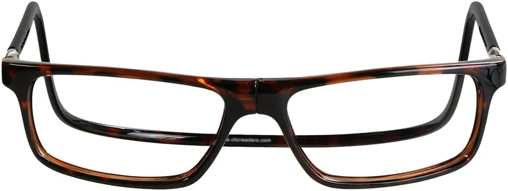 Clic Magnetic Reading Glasses for Men or Women, Computer Readers, Executive (M-XL, Tortoise, 1.25 Magnification)