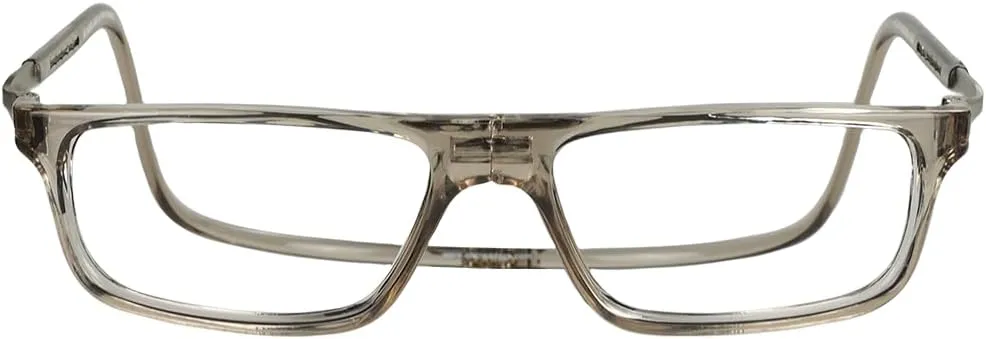 Clic Magnetic Reading Glasses for Men or Women, Computer Readers, Executive XL (XL-XXL, Grey, 1.25 Magnification)