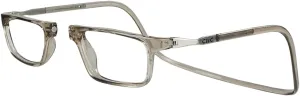 Clic Magnetic Reading Glasses for Men or Women, Computer Readers, Executive XL (XL-XXL, Grey, 1.25 Magnification)