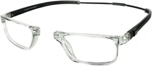 Clic Magnetic Reading Glasses for Men or Women, Computer Readers, Tube Executive (Light Grey, 1.25 Magnification)