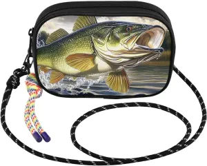 Closeup Trout River Crossbody Bags for Women Cell Phone Purses Women's Shoulder Handbag Wallet Purse with Rope Pendant