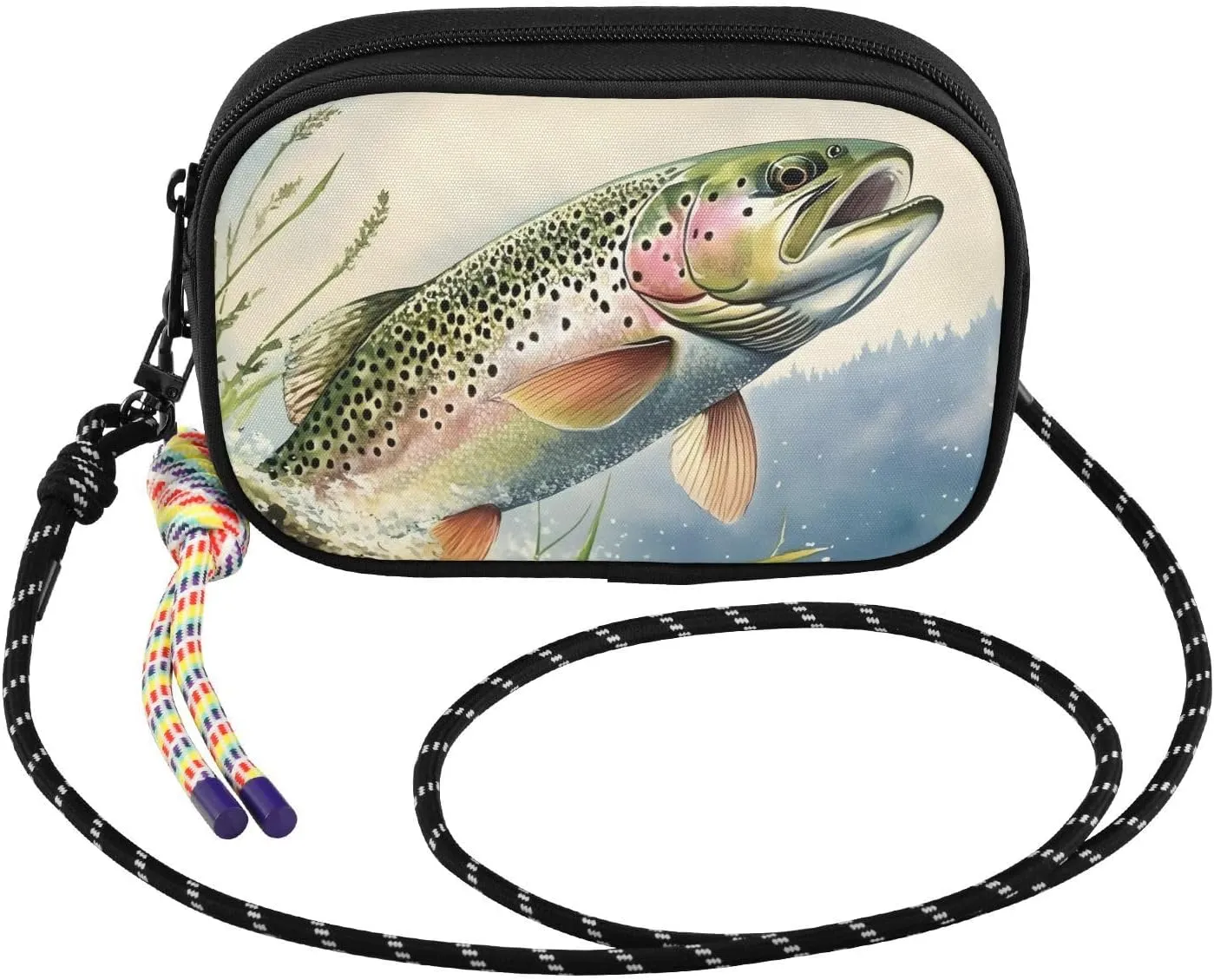 Closeup Trout Water Small Crossbody Bags for Women Cell Phone Purses Women's Shoulder Handbag Wallet Purse