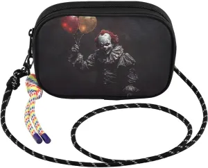 Clown Scary Balloon Crossbody Bags for Women Cell Phone Purses Women's Shoulder Handbag Wallet Purse with Rope Pendant