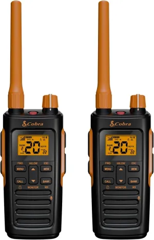 Cobra Trailblazer 450 GMRS Handheld Radios, 2-Pack – IP54 Weather Resistant Long Range Walkie Talkies, Rechargeable, 30 Channels, GMRS Repeater Compatible