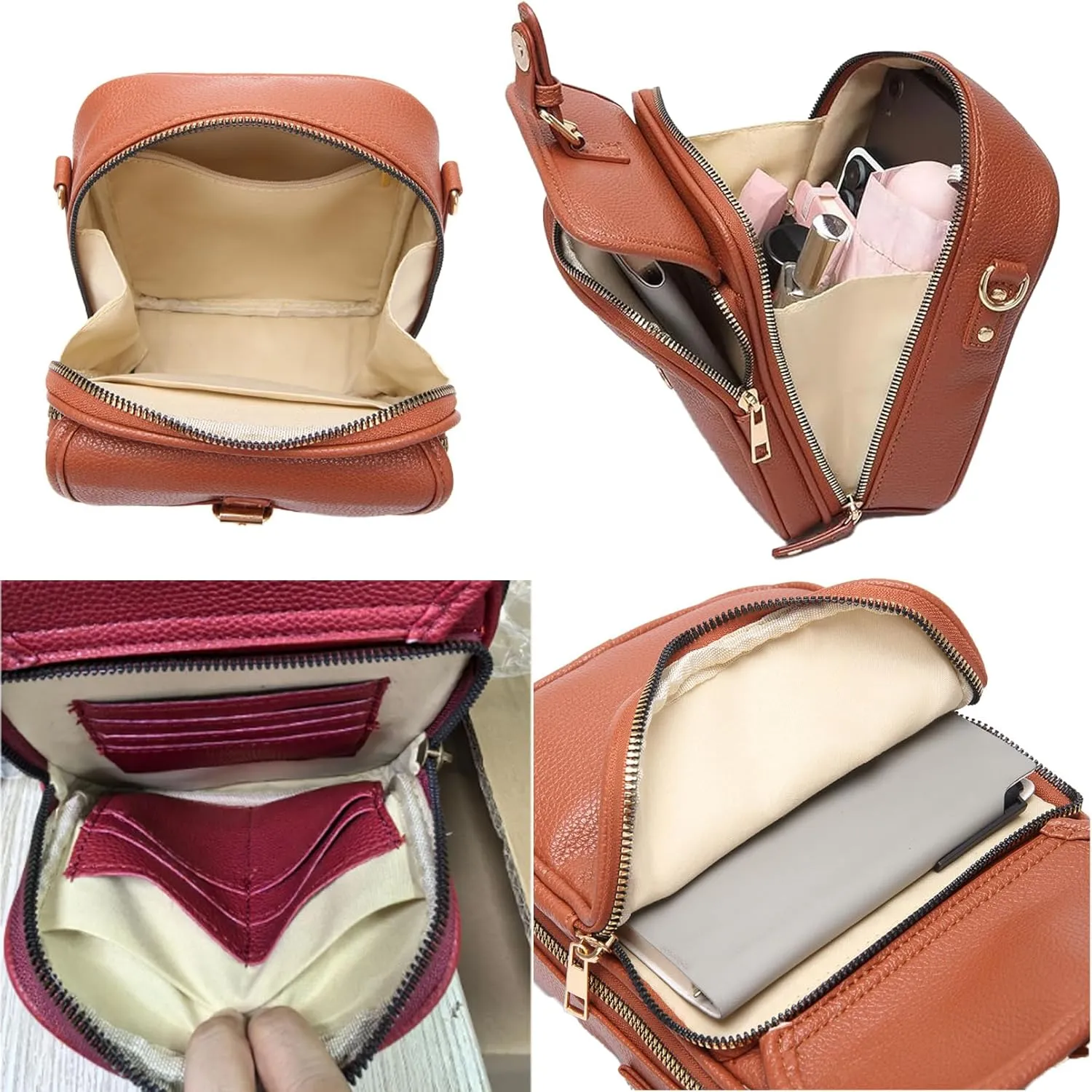 Collaboraten1 Crossbody Leather Bag, Urvashi Crossbody Bag, Tojoyride Crossbody Bags for Women, Adjustable Strap,