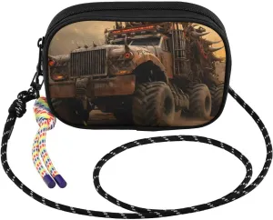 Cool Monster Truck Mad Crossbody Bag for Women Cell Phone Purses Women's Small Shoulder Handbags Wallet Purse with Strap